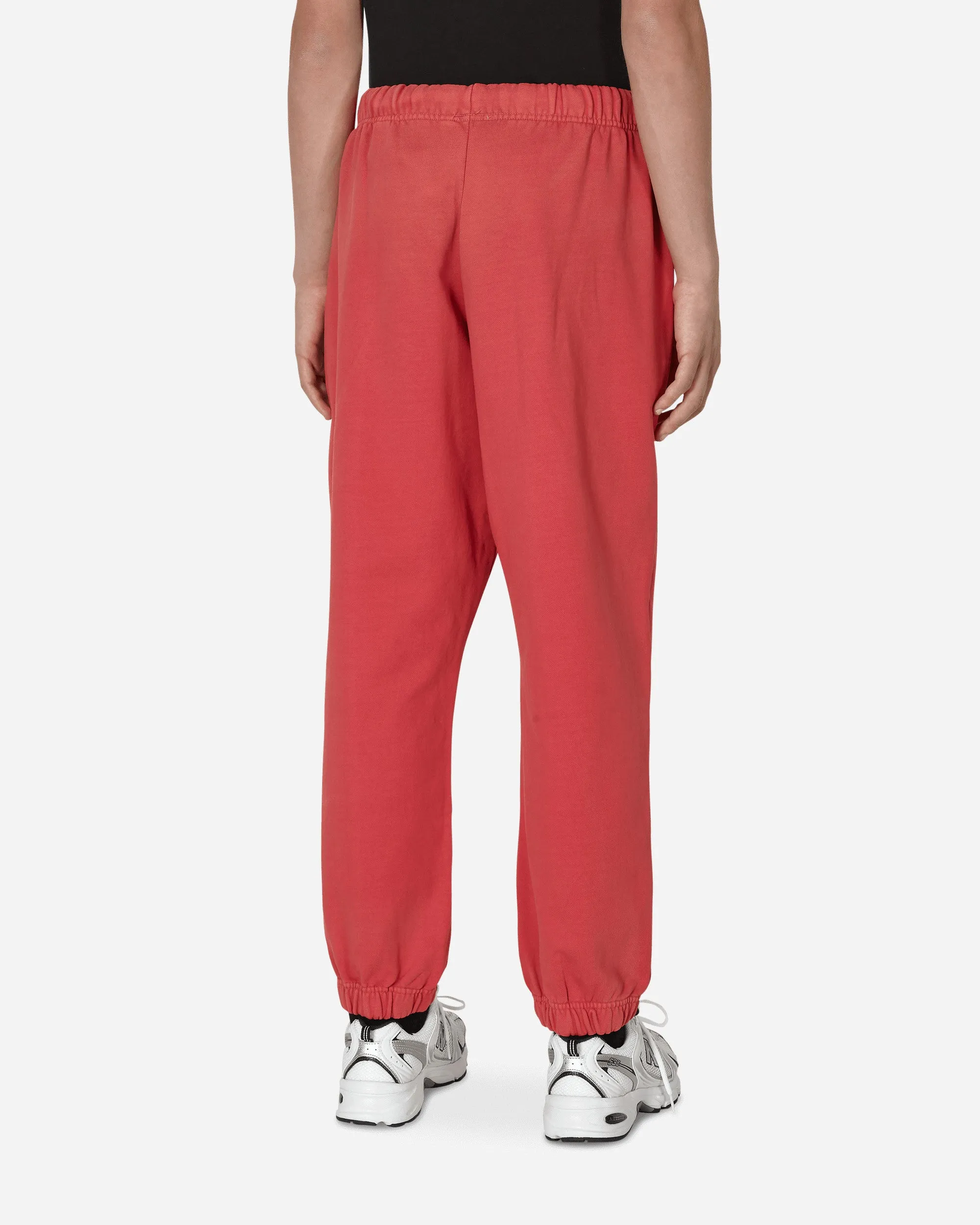 Washed Terry Sweatpants Red Tall Exposed Zip