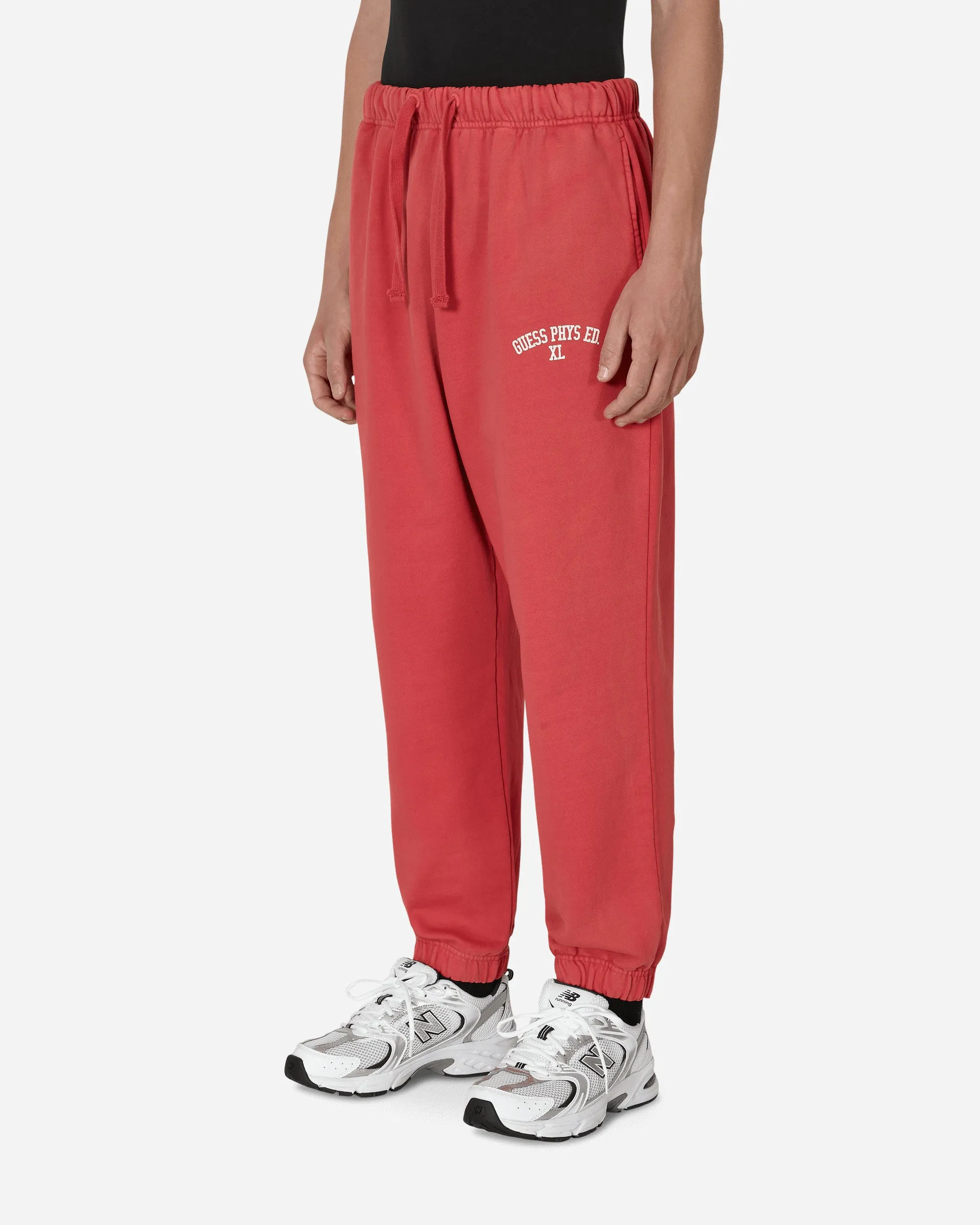 Upper Design Washed Terry Sweatpants Red