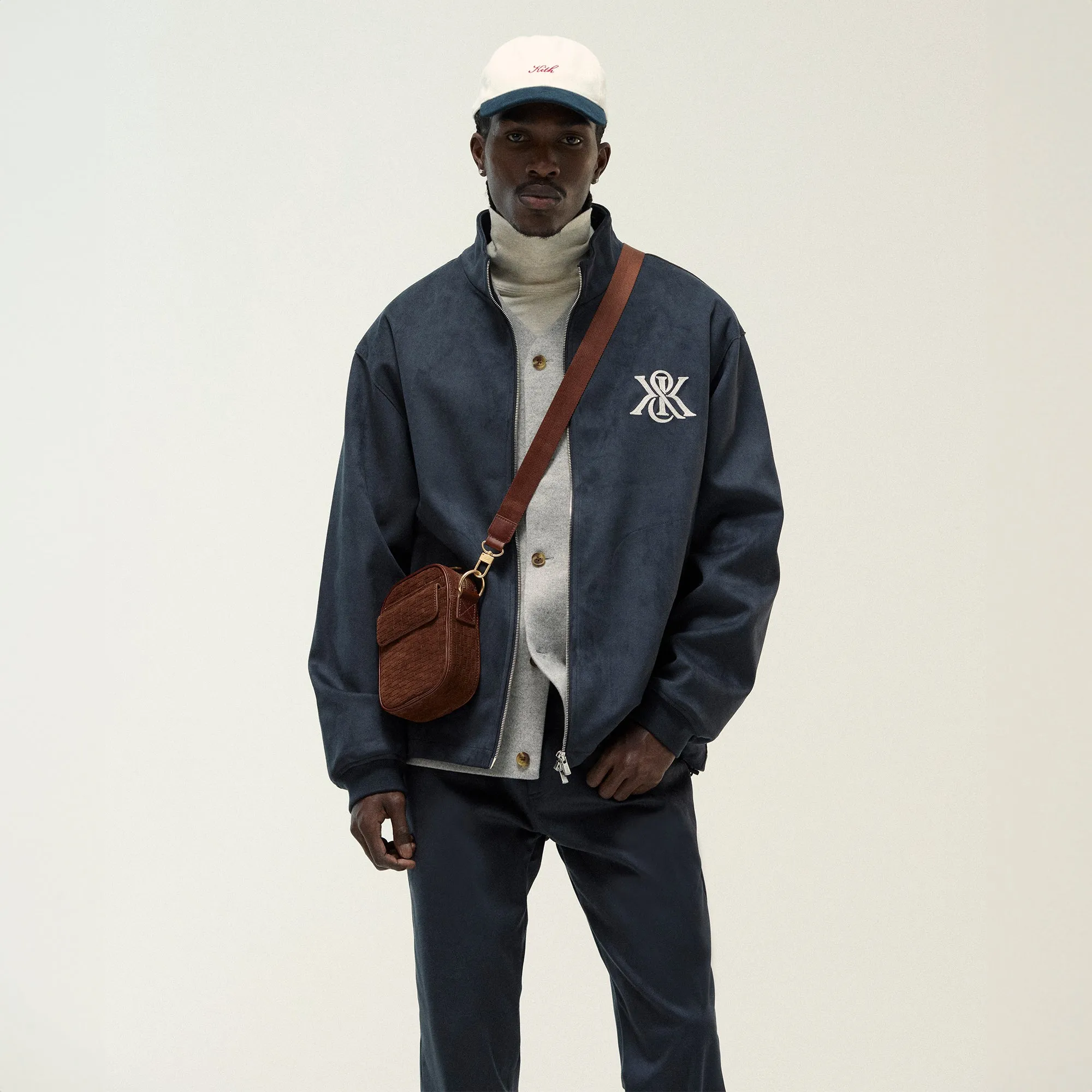 Firm Support Kith Bonded Microsuede Ali Track Jacket - Nocturnal