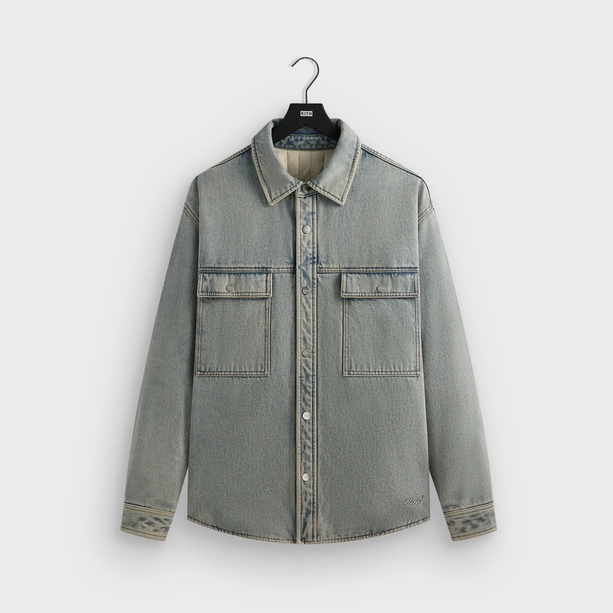 Kith Denim Apollo Shirt Jacket - Cameron Wash Beachwear Design Comfortable Adaptation