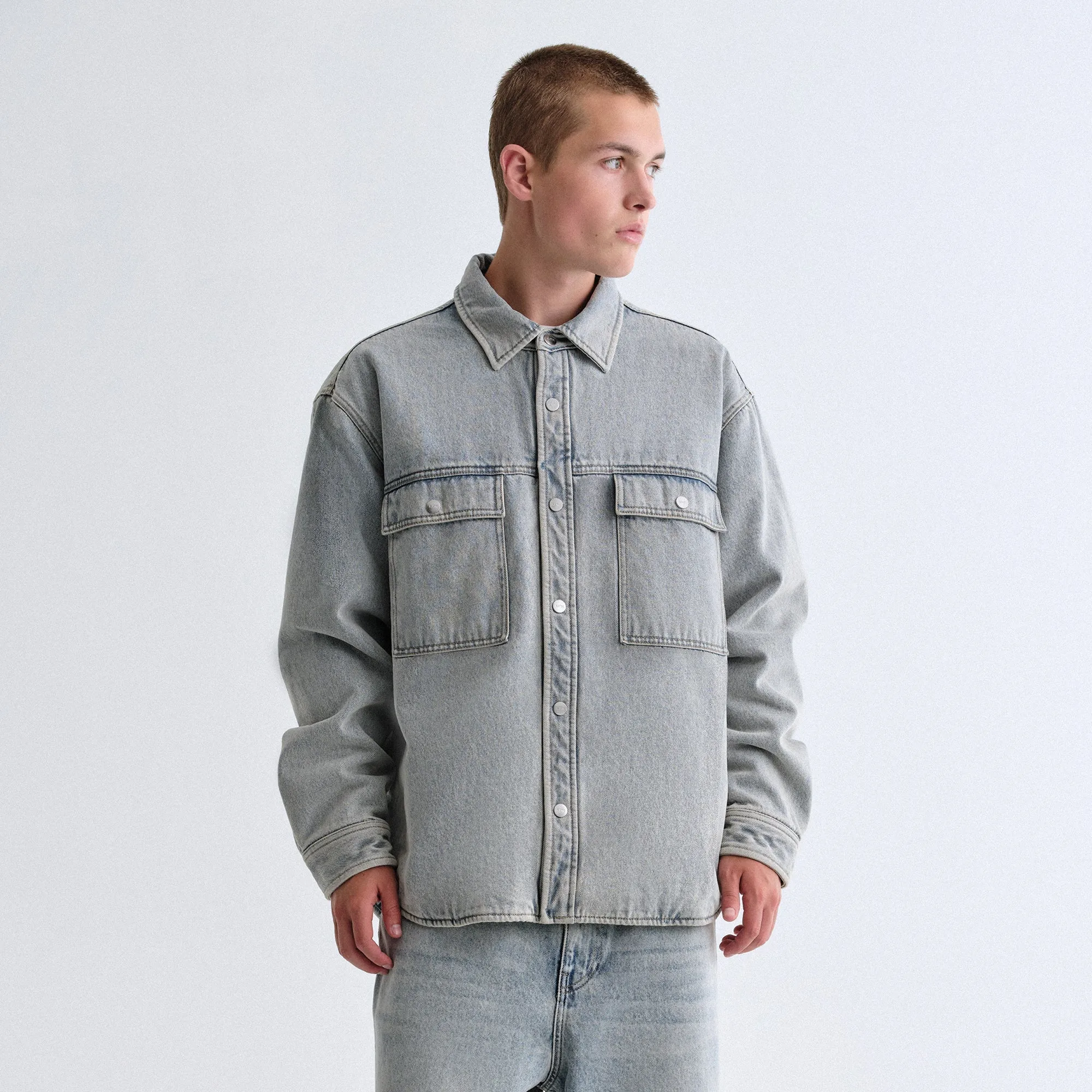 Beaded Sleeve Kith Denim Apollo Shirt Jacket - Cameron Wash