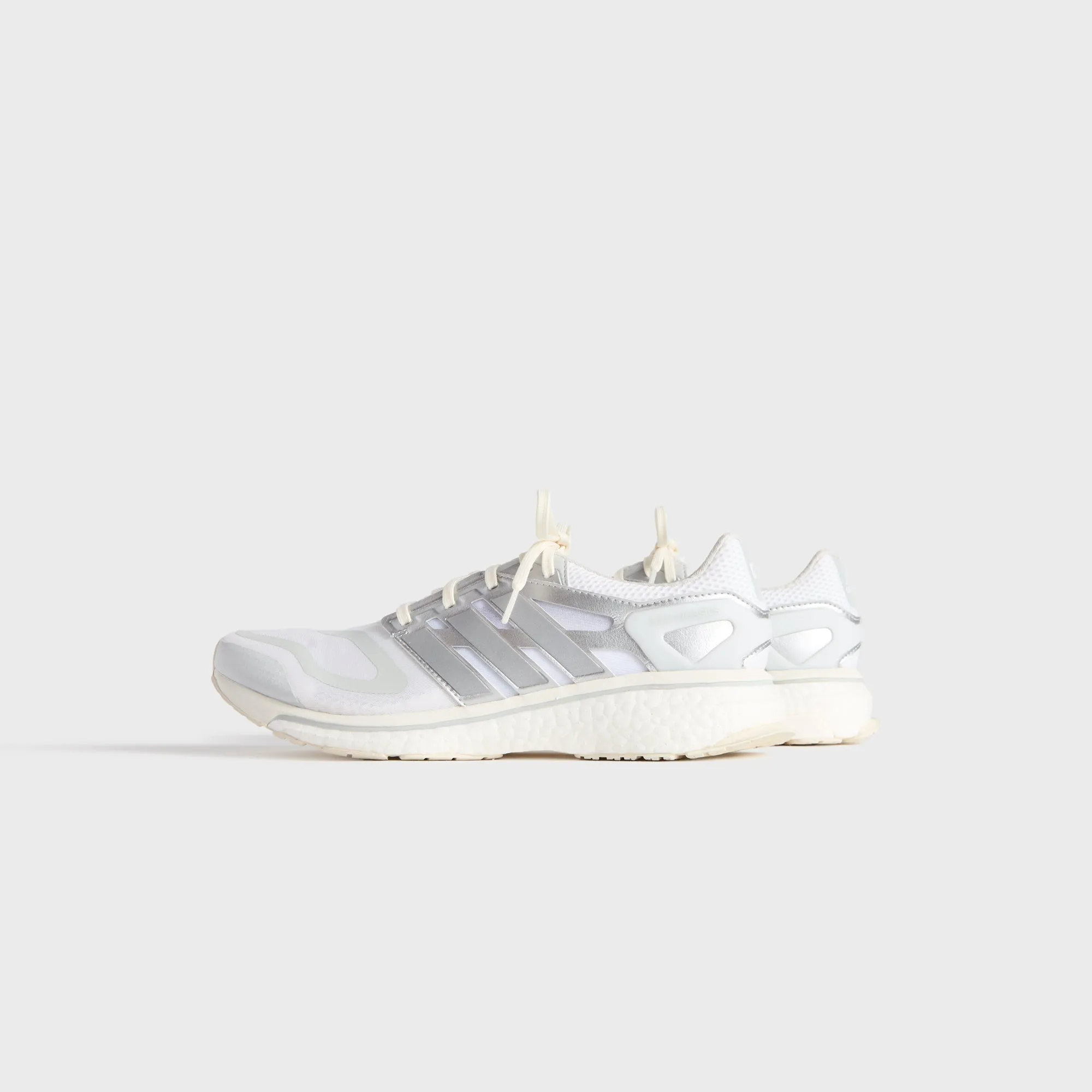 Kith For Adidas Energy Boost - White / Black / Silver Metallic Wear In Use Comfort