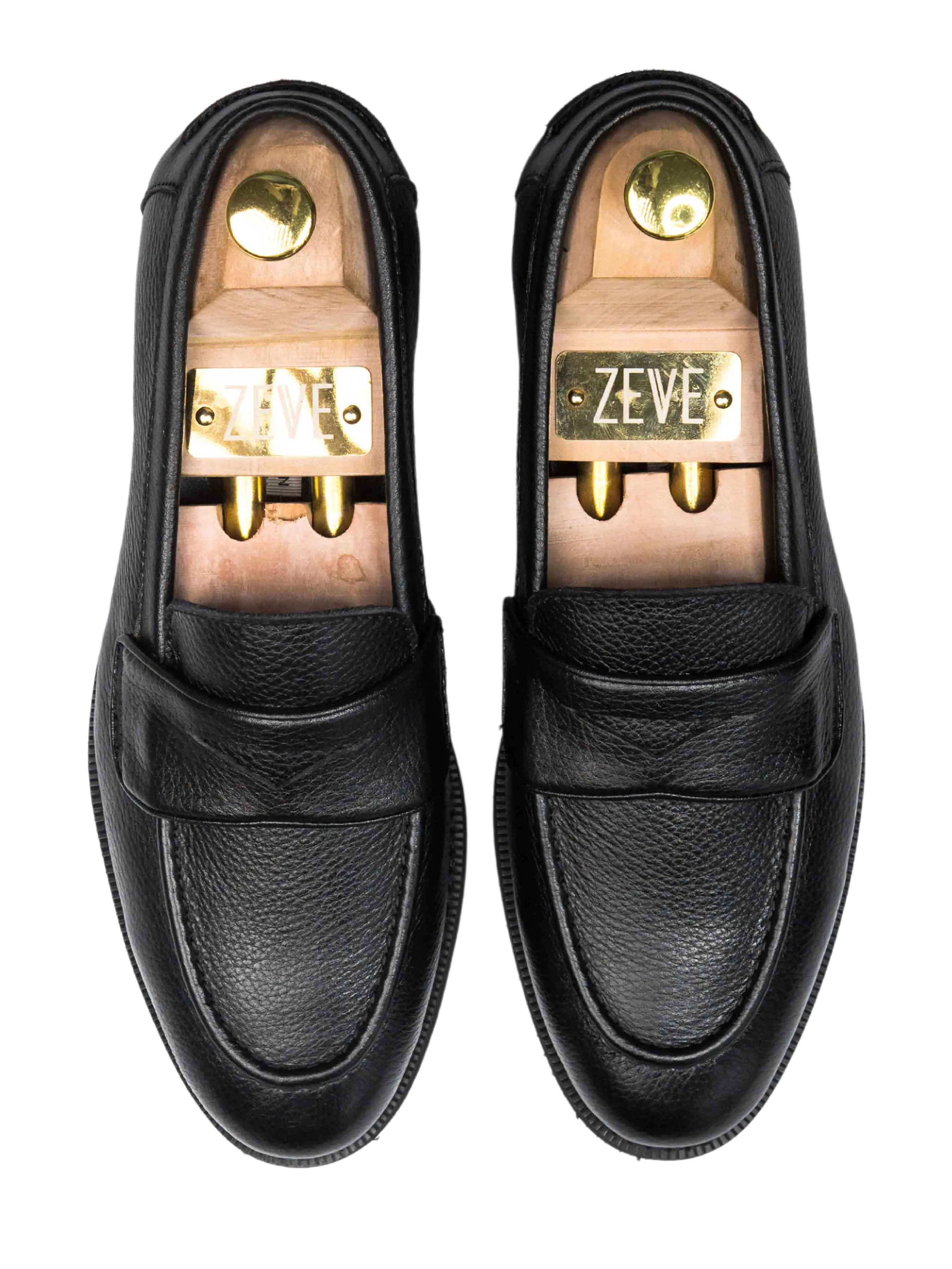 Wayne Penny Loafer - Black Pebble Grain Leather (Crepe Sole) Break Boundaries Push Beyond Limits