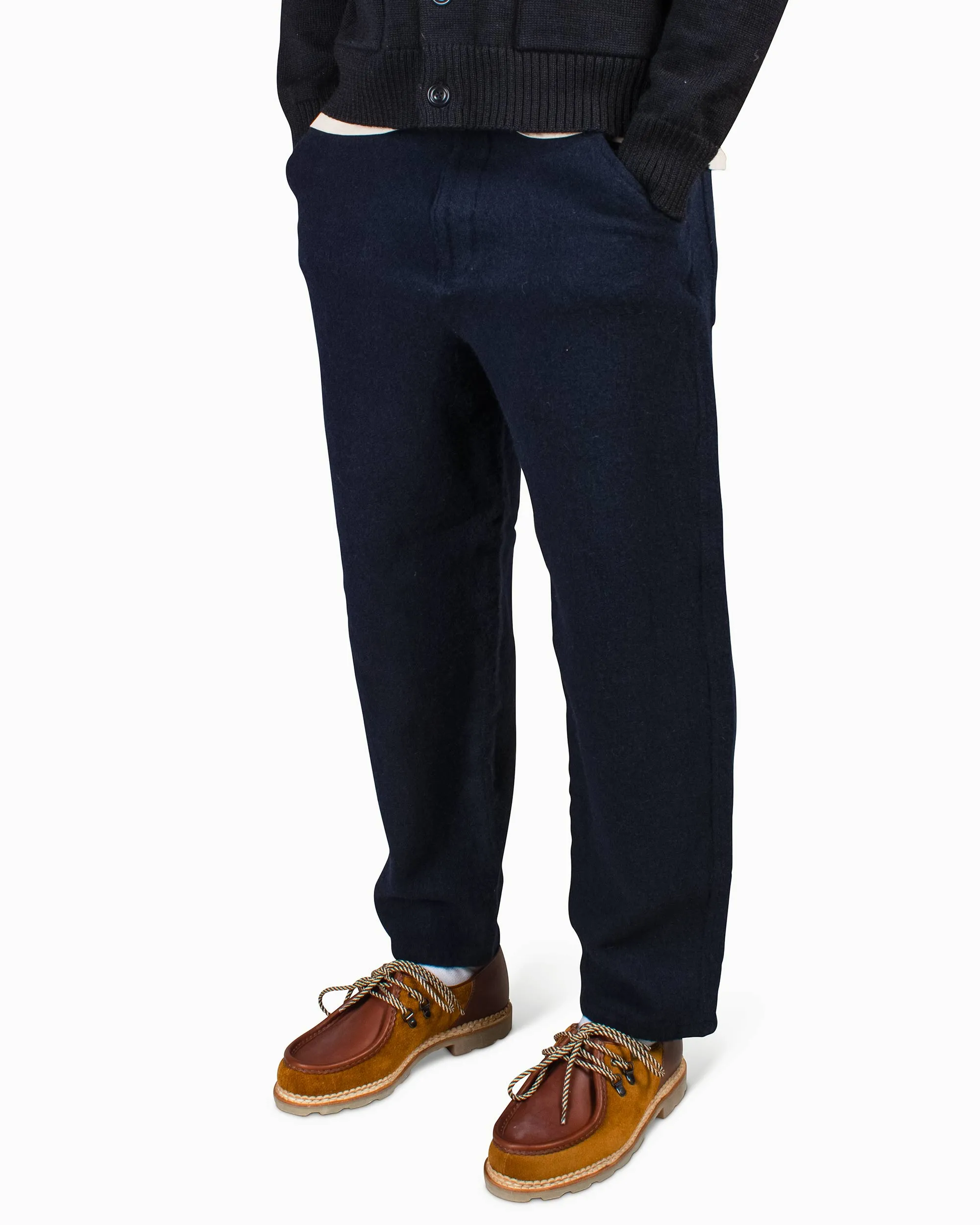 Department Store Breathable Arrangement Comme Des Garons Shirt Boiled Wool Pants Navy