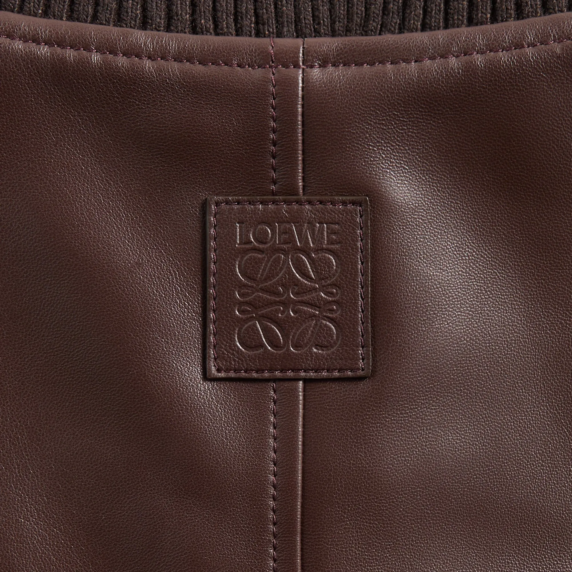 Loewe Bomber Jacket - Chocolate Brown Snap - On Comfortable Dress Shoes