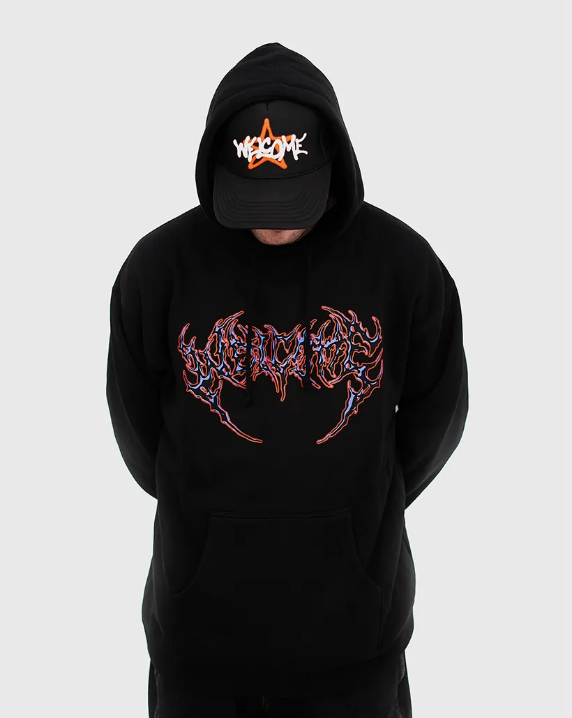 Lock Welcome Fang Hoodie - Black
