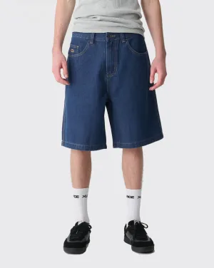 Comfortable Elastic Hypoallergenic Hooking-And-Eyeing Xlarge Bull Denim 91 Short - Blue Denim