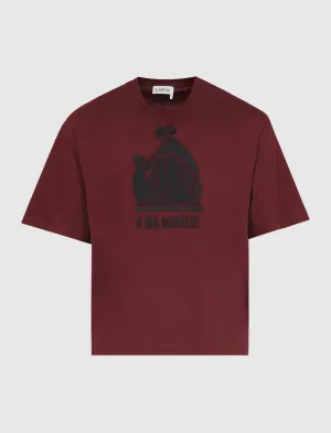 Anti Odor Function A Ma Manire Embroidered Oversized Logo Tee