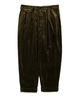Faded Look Travel - Friendly Style Beams Plus 2Pleats Corduroy Dark Green