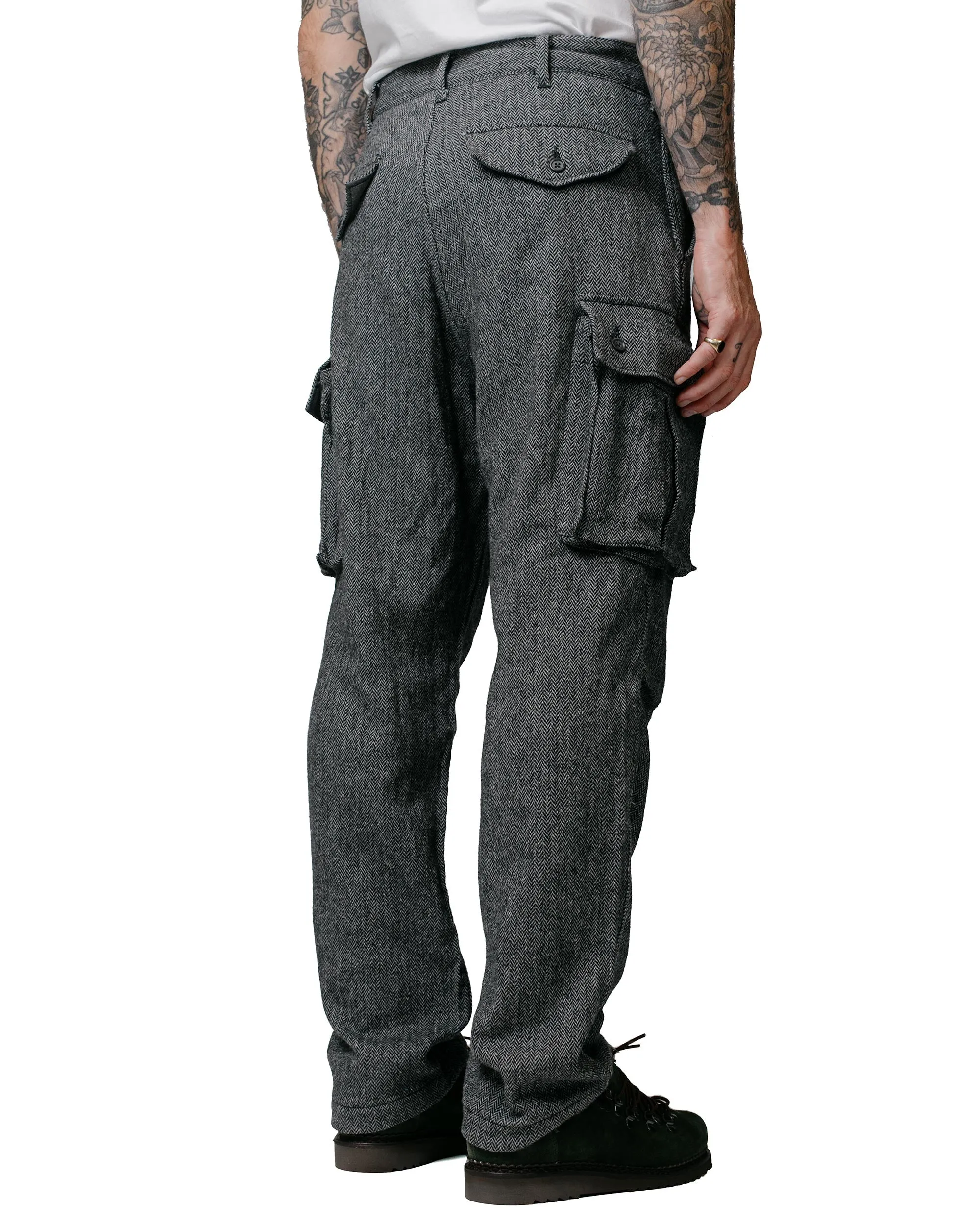 Frayed Edge Chafe - Free Design Engineered Garments Fa Pant Grey Poly Wool Herringbone