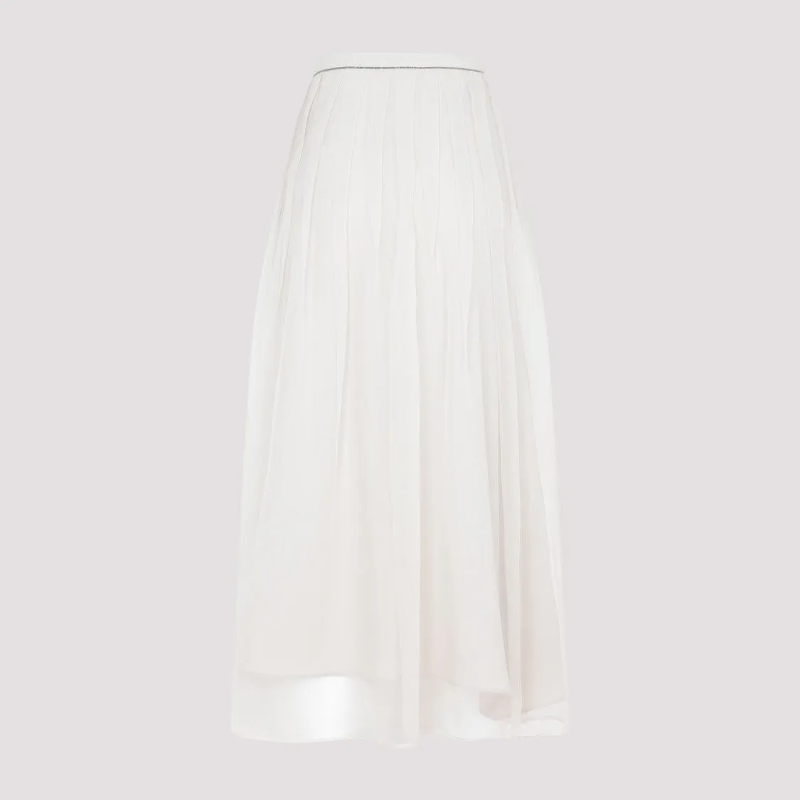 Jupe en Soie Blanche