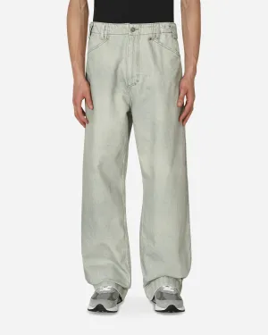 Wide Leg Denim Pants Green Durable Sole Anti - Strong