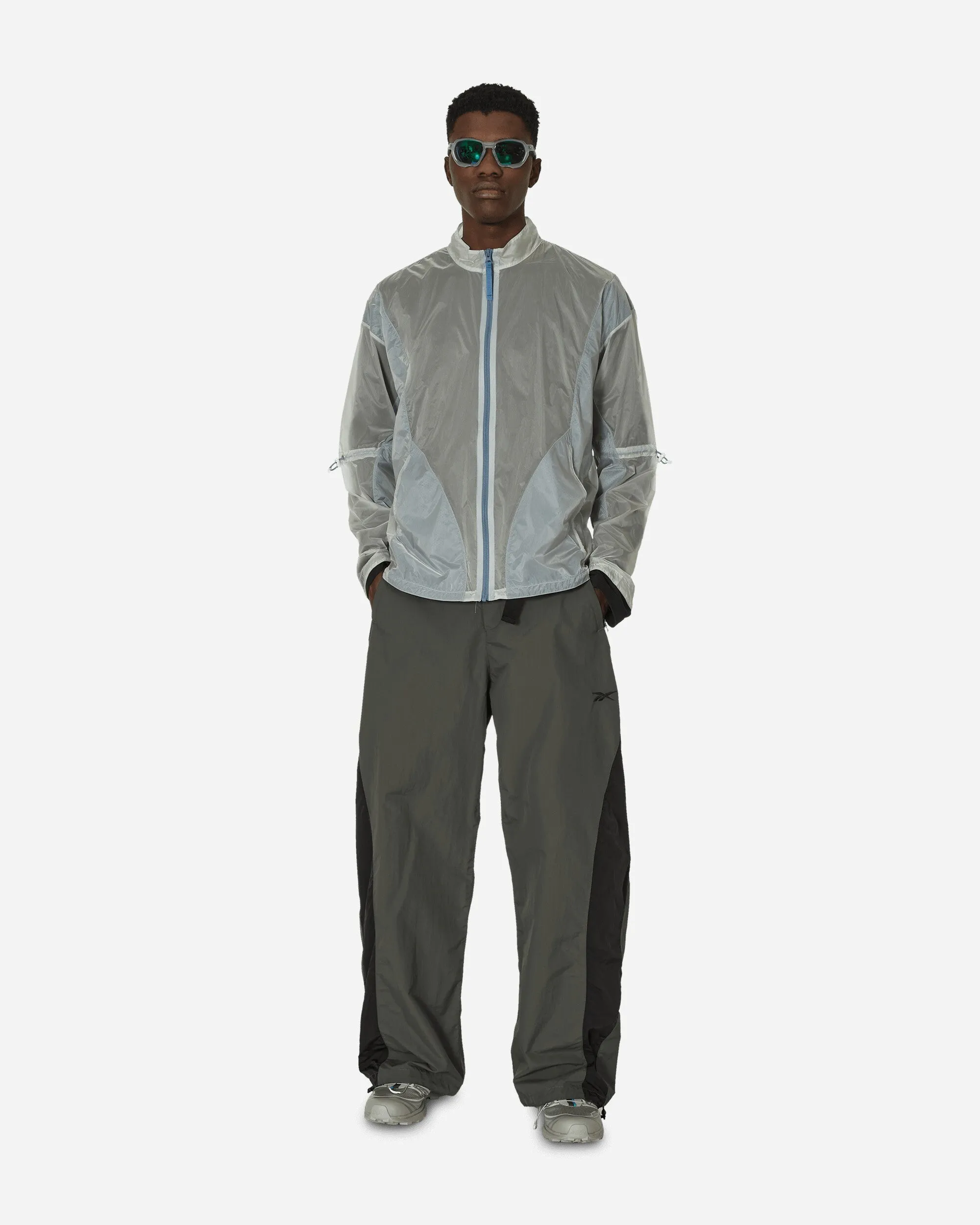 Anti - Mammal Fine Yarn Effect Wide Leg Pants Lava Grey