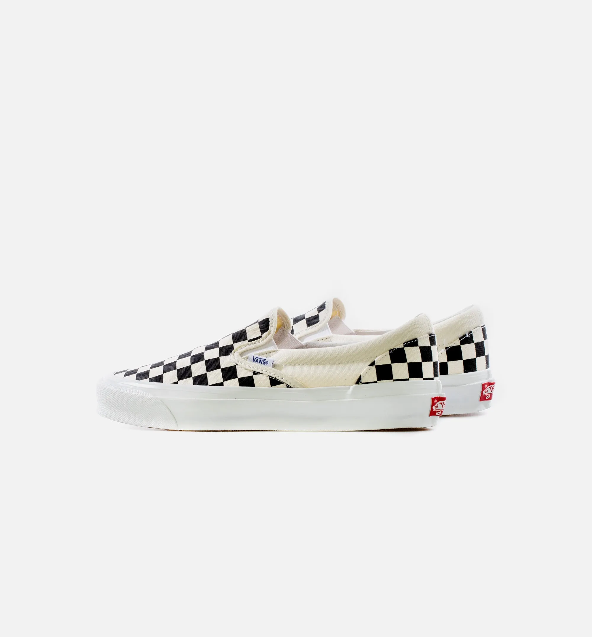Og Classic Slip On Lx Checkered Mens Skate Shoe - Black/Cream Bread Comfortable Foot Support Wrap