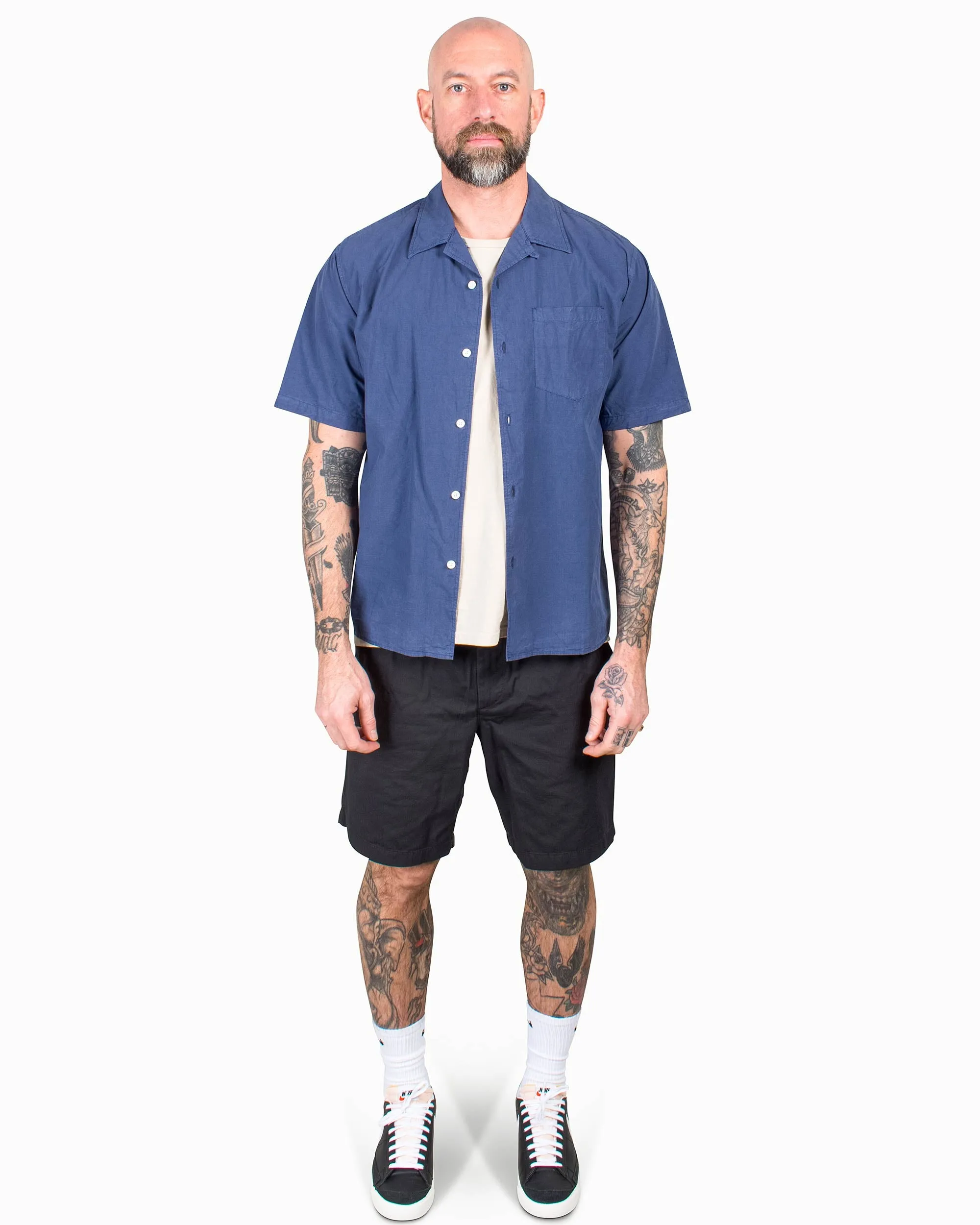 Reversible-Design Norse Projects Ezra Light Twill Shorts Black