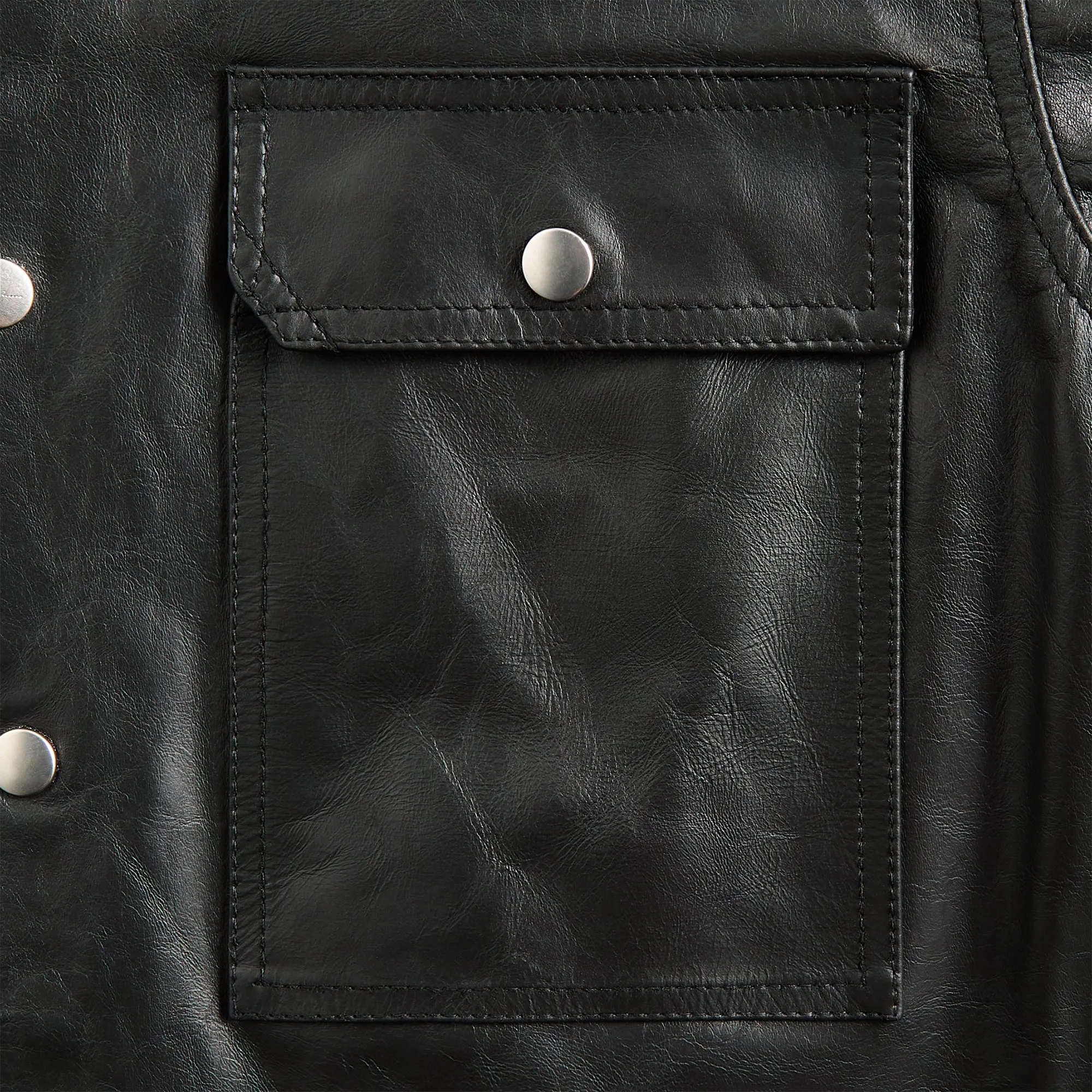 Polka-Dotted-Design Comfortable Elasticity Rick Owens Giacca In Pelle Outershirt - Black