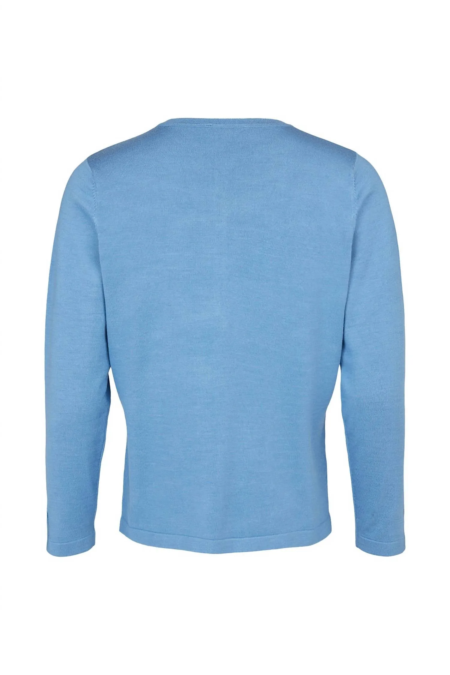 Cardigan classique pour femme à boutonnage devant en bleu