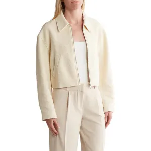 Pull en coton à col pour femmes avec fermeture éclair complète