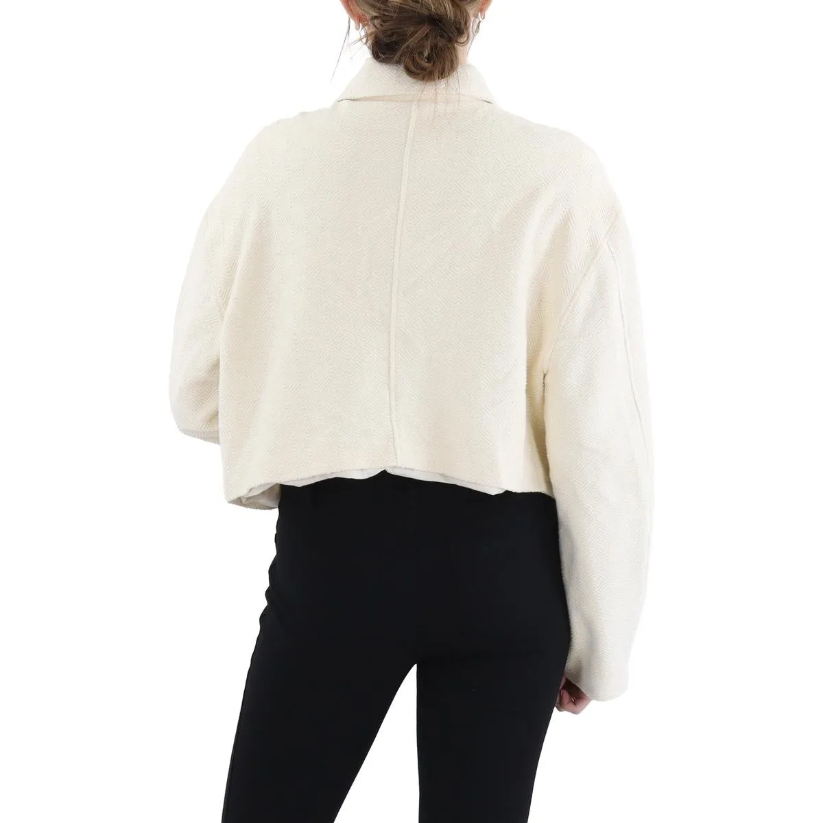 Pull en coton à col pour femmes avec fermeture éclair complète