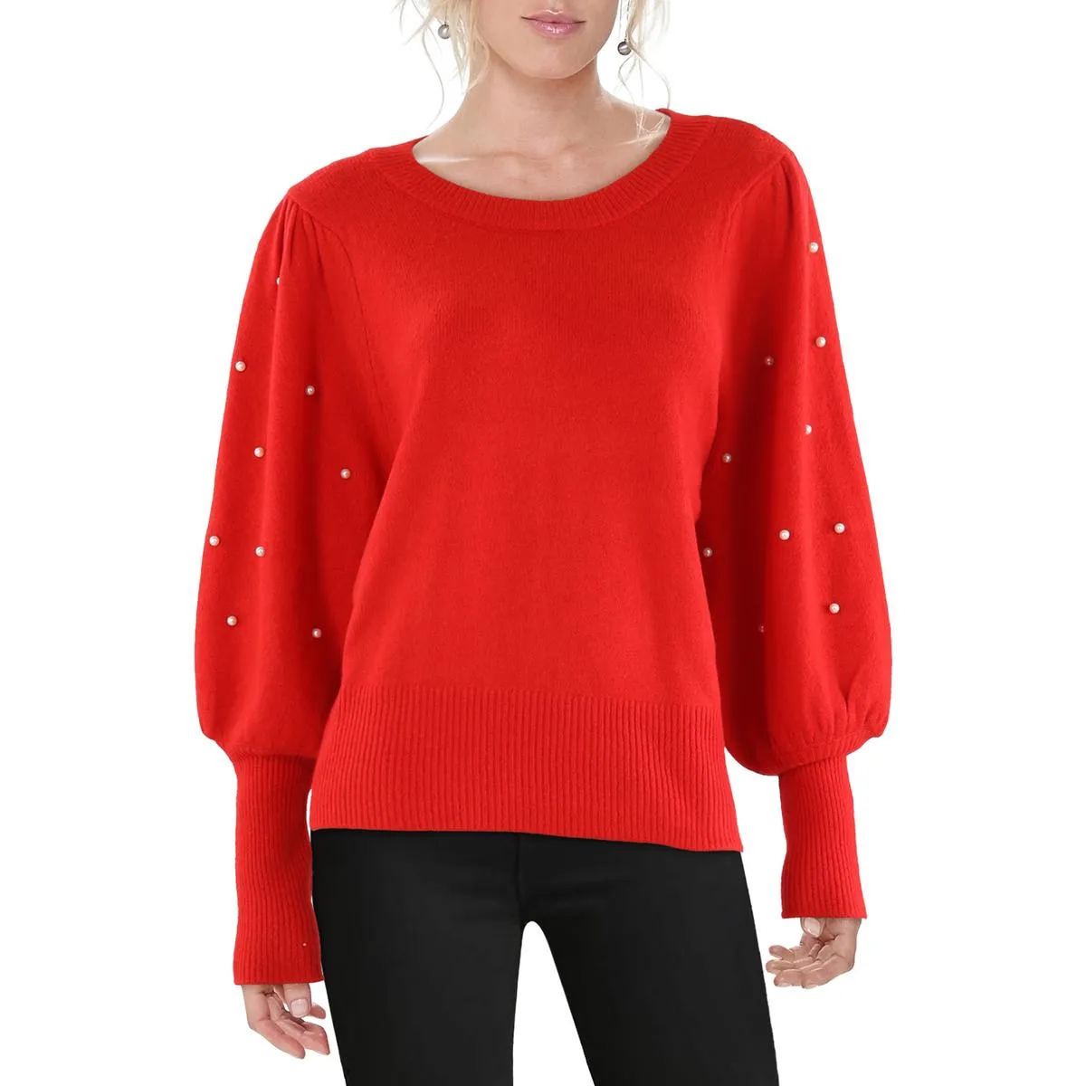 Pull tricoté femme à broderies