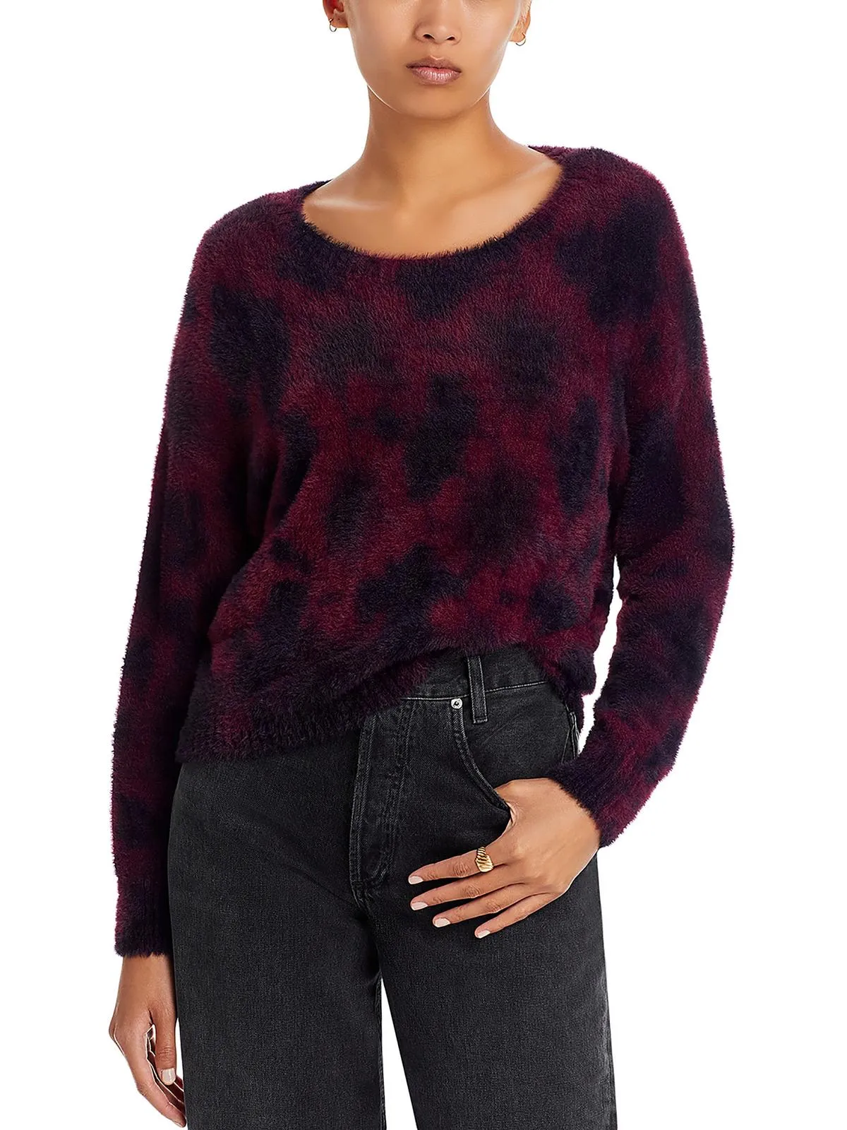 Pullover en tricot tie-dye pour femme