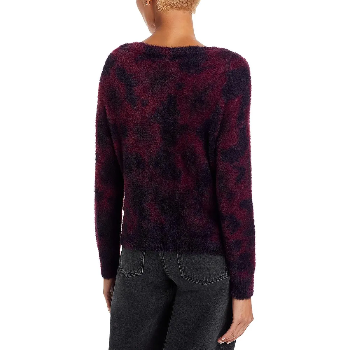 Pullover en tricot tie-dye pour femme