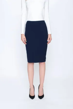 Jupe crayon pour femme en bleu marine foncé