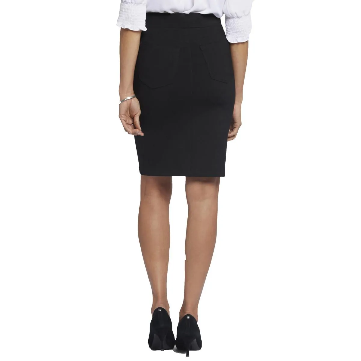 Jupe mi-longue en polyester avec poche pour femme