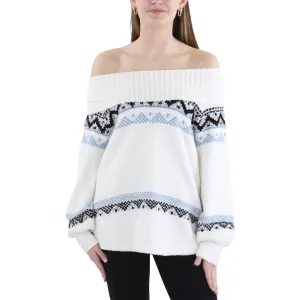 Pull col montant imprimé pour femme