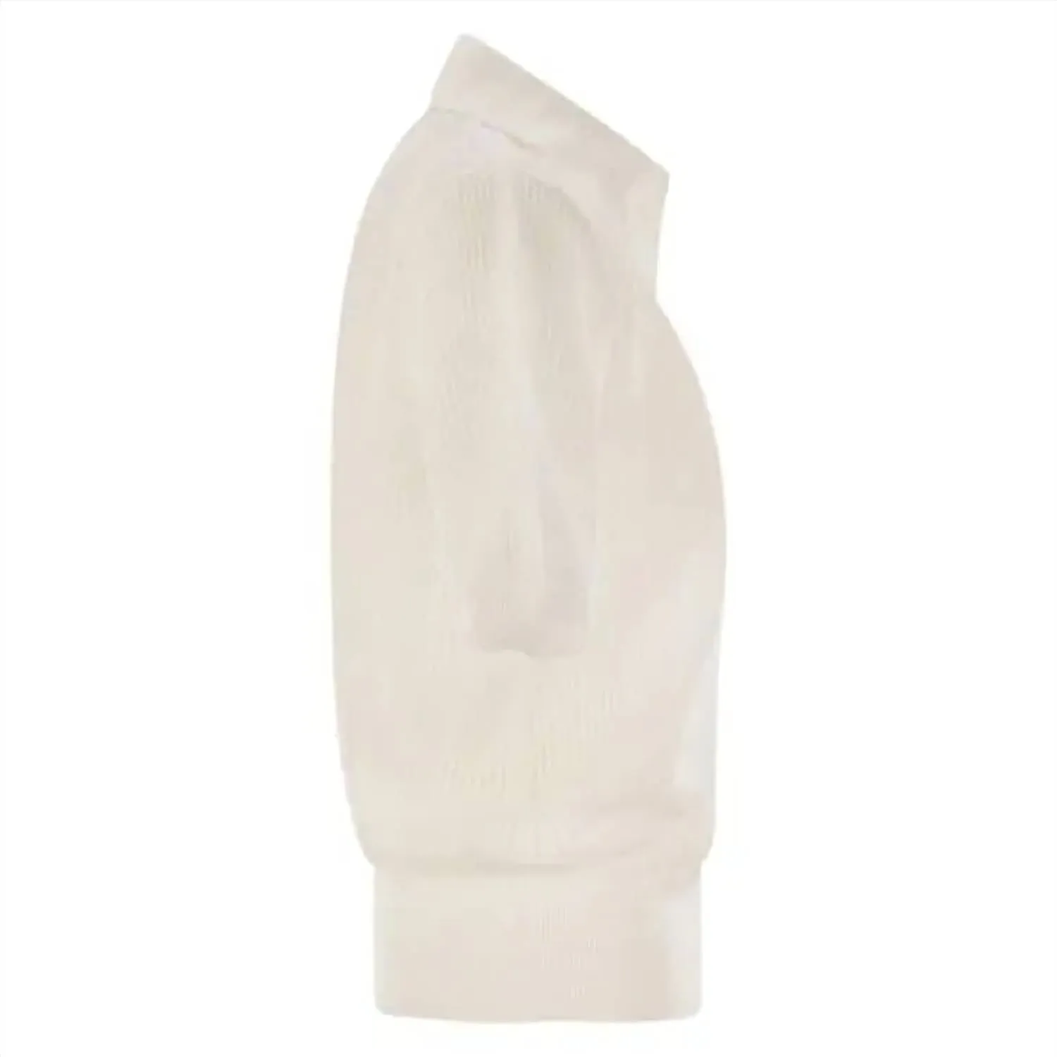 Polo Femme à Manches Courtes en Maille Ouverte Bianco Ottico