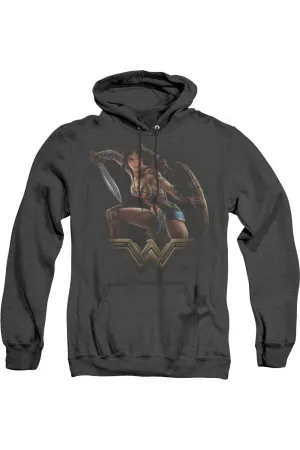 Pull à capuche adulte Wonder Woman avec motif de combat