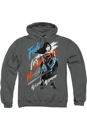 Pull-over à capuche pour adulte Wonder Woman - Combat pour la paix