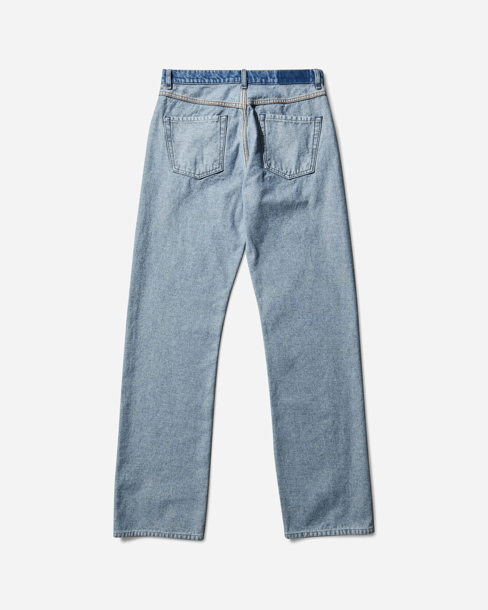 Anti - Divide Chest Pocketing Men'S Straight-Leg Jeans Blue