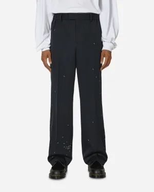 Comfortable Fishinging Massage Ball Pleated Pants Dark Navy