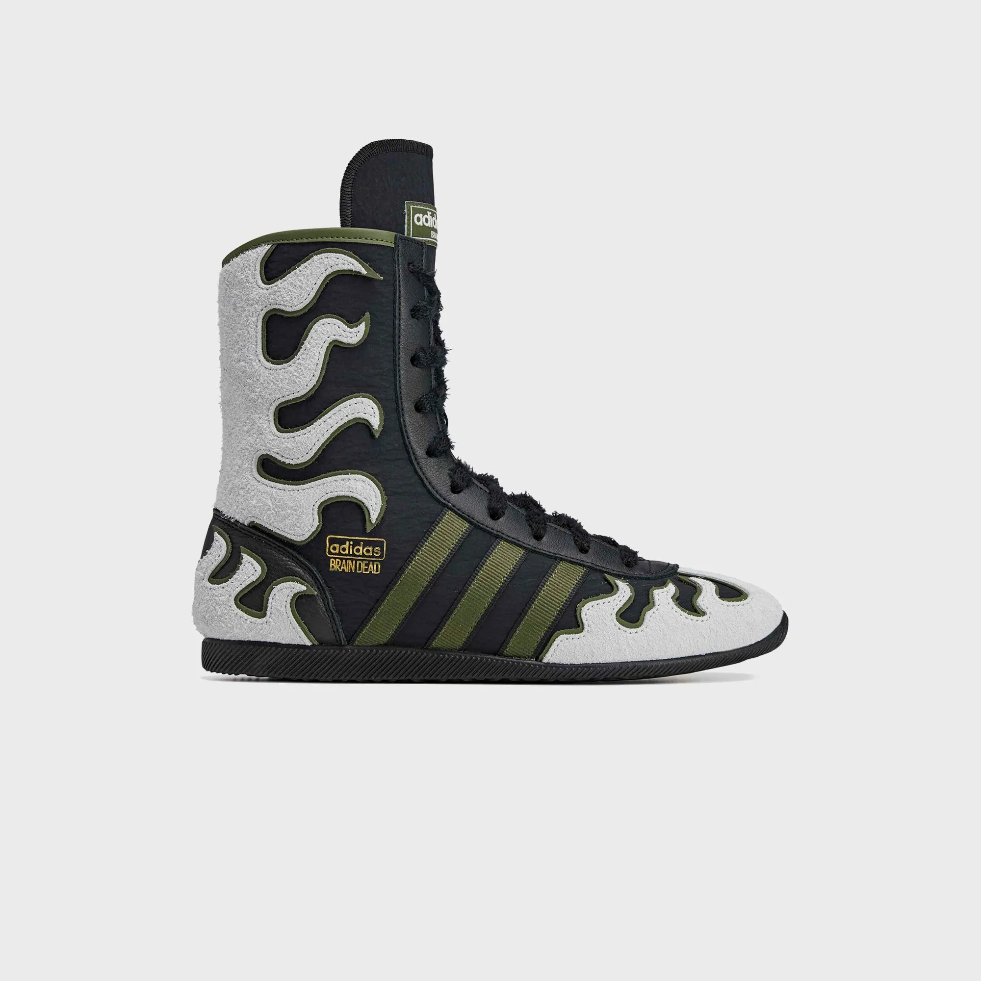Self-Riding Adidas X Brain Dead Japan Hi - Black / Crystal White / Gold Metallic