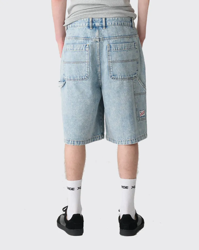 Xlarge Denim Work Short - Bleached Indigo "Luster Effect Washable Padding