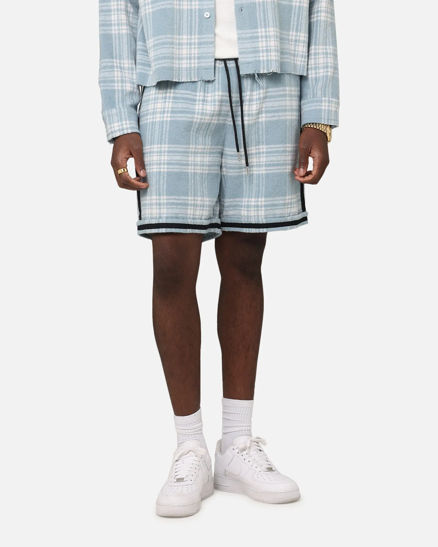 XXIII Shorts de Ballon à Carreaux Bleus