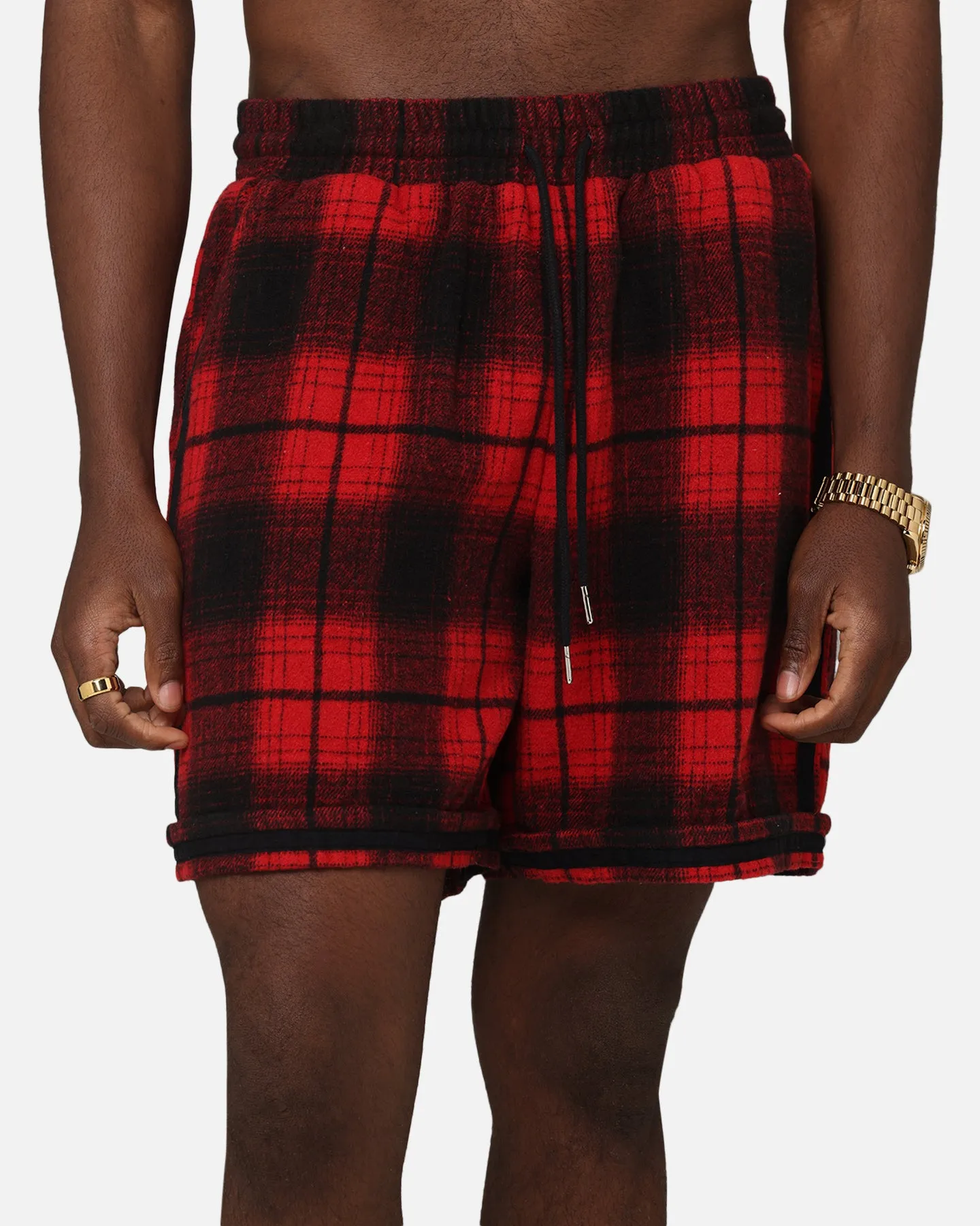 XXIII Shorts de Ballon à Carreaux Rouge