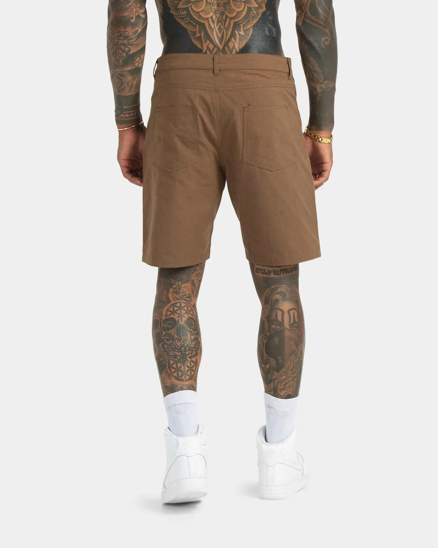 XXIII Zakkai Shorts en Toile de Coton Cigar