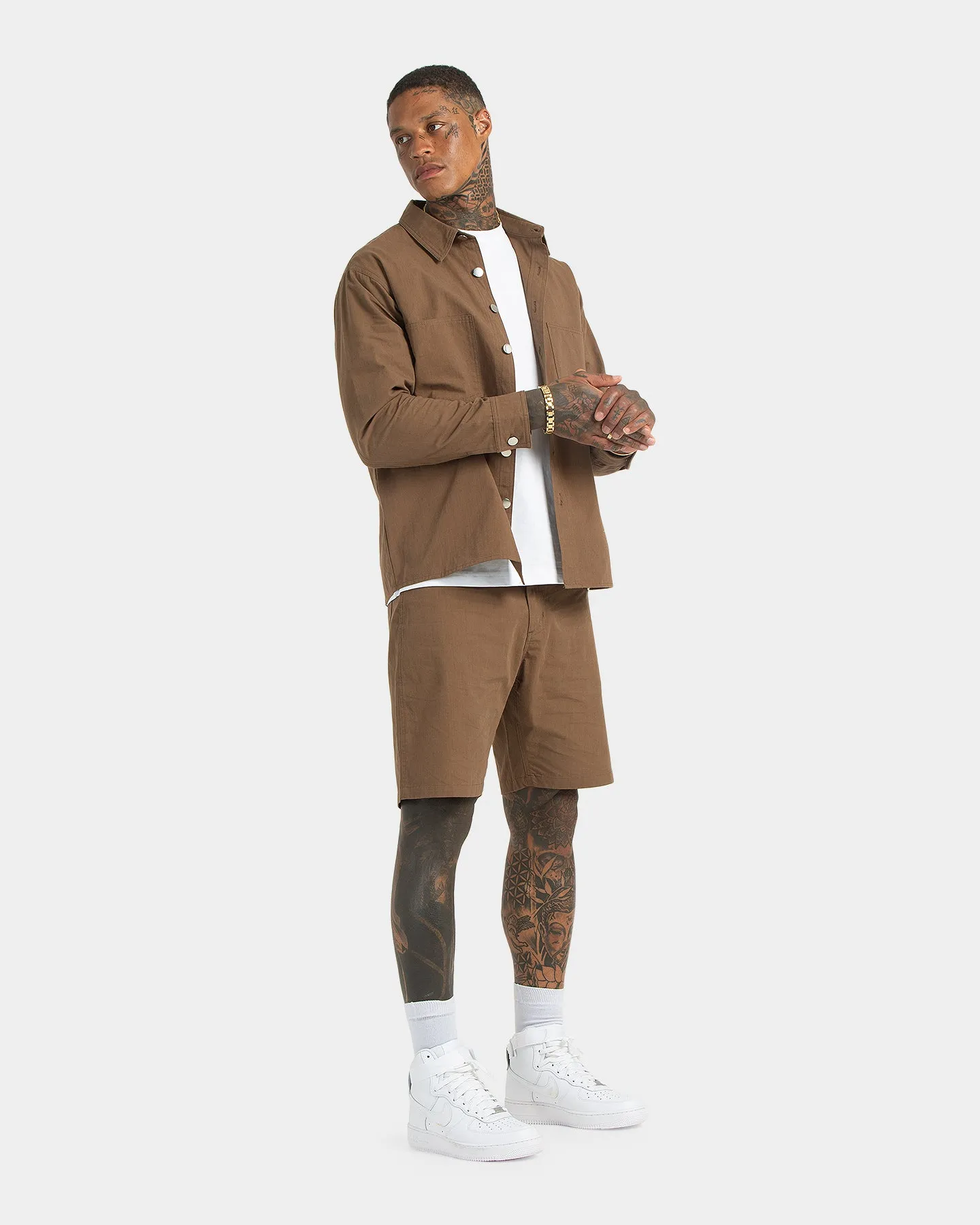 XXIII Zakkai Shorts en Toile de Coton Cigar