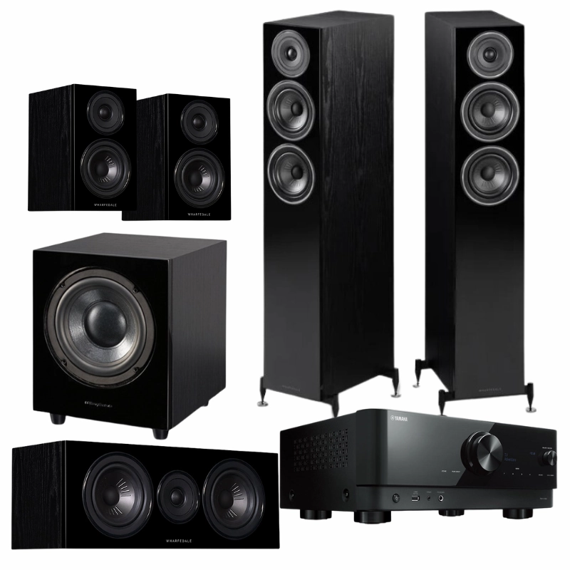 Yamaha RX V4A & Diamond Series Bundle hi-fi analog preamp,hi-fi dynamic range audio,hi-fi stereo for TV
