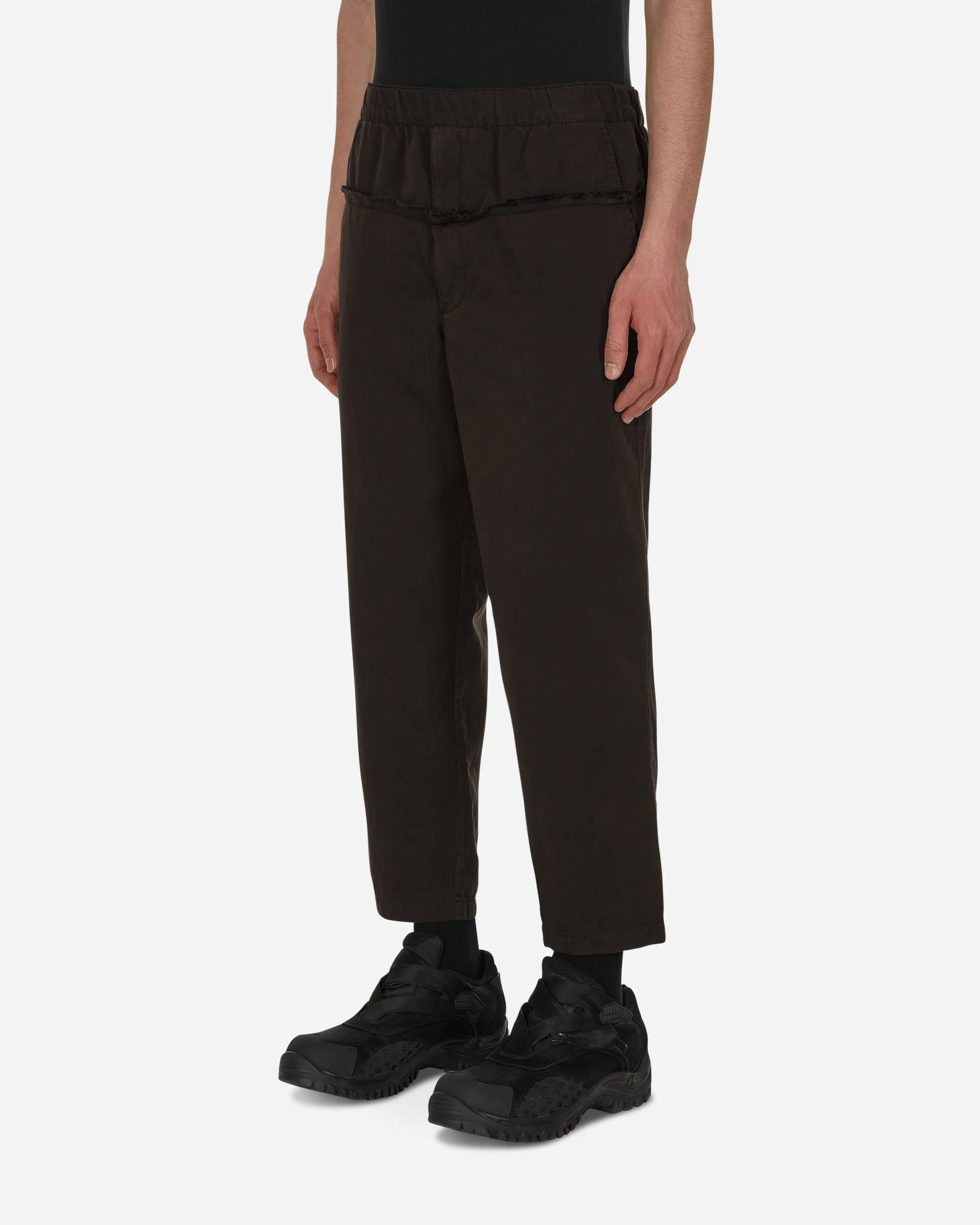 Collarline Yarn Dyed Trousers Black