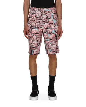 Yue Minjun Woven Shorts Multicolor Leatherette