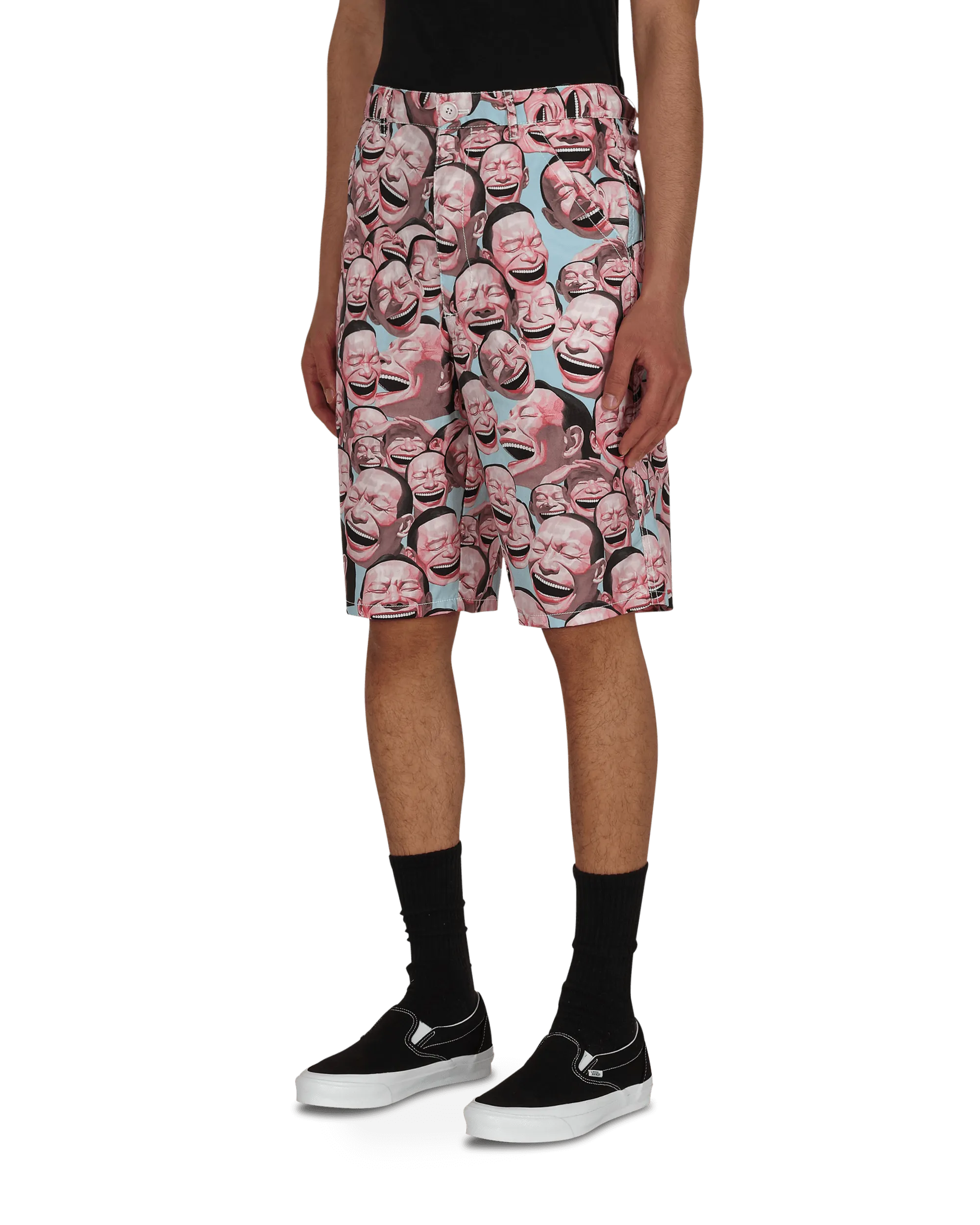 Yue Minjun Woven Shorts Multicolor Comfortable Back Closure System Raglan Sleeves
