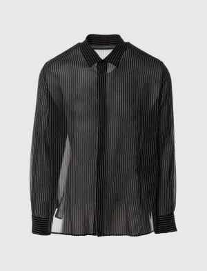 Yves Collar Shirt Tight Yarn Simple Sleeve