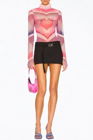 Zadie Pull Col Roulé En Maille Power À Motif Géométrique Moderne
