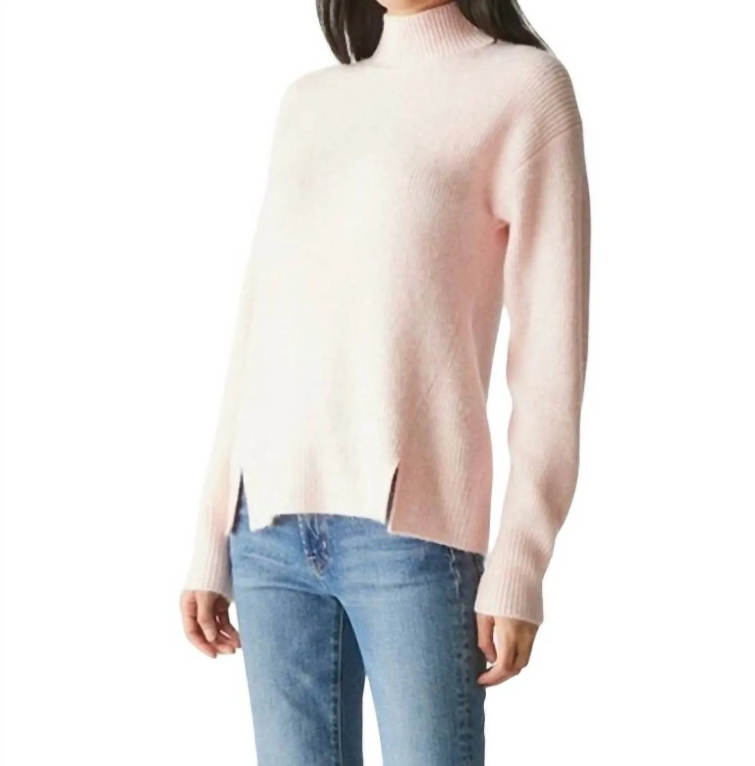 Pull Zion à col montant en rose