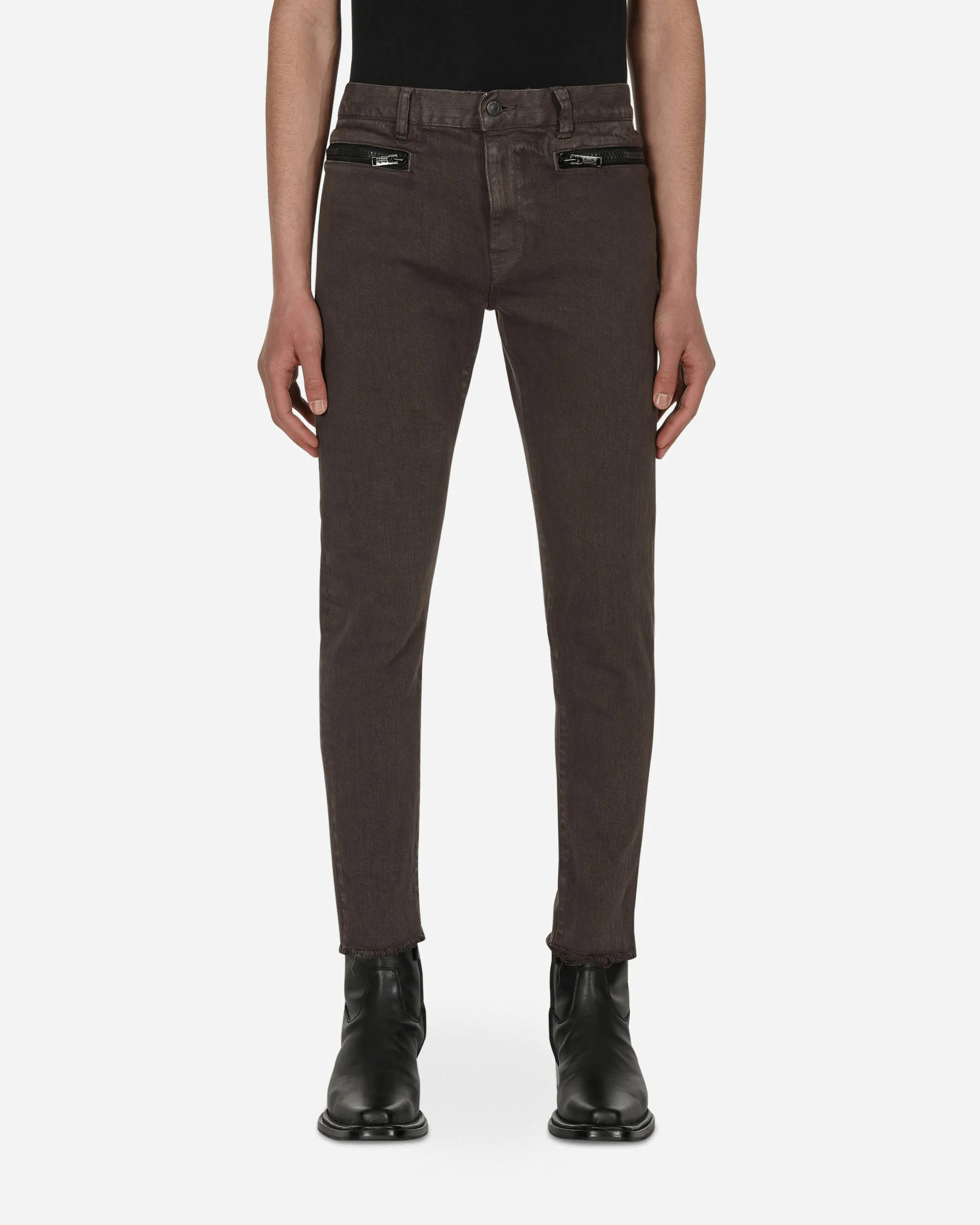 Functionally Crafted Zip Denim Pants Grey