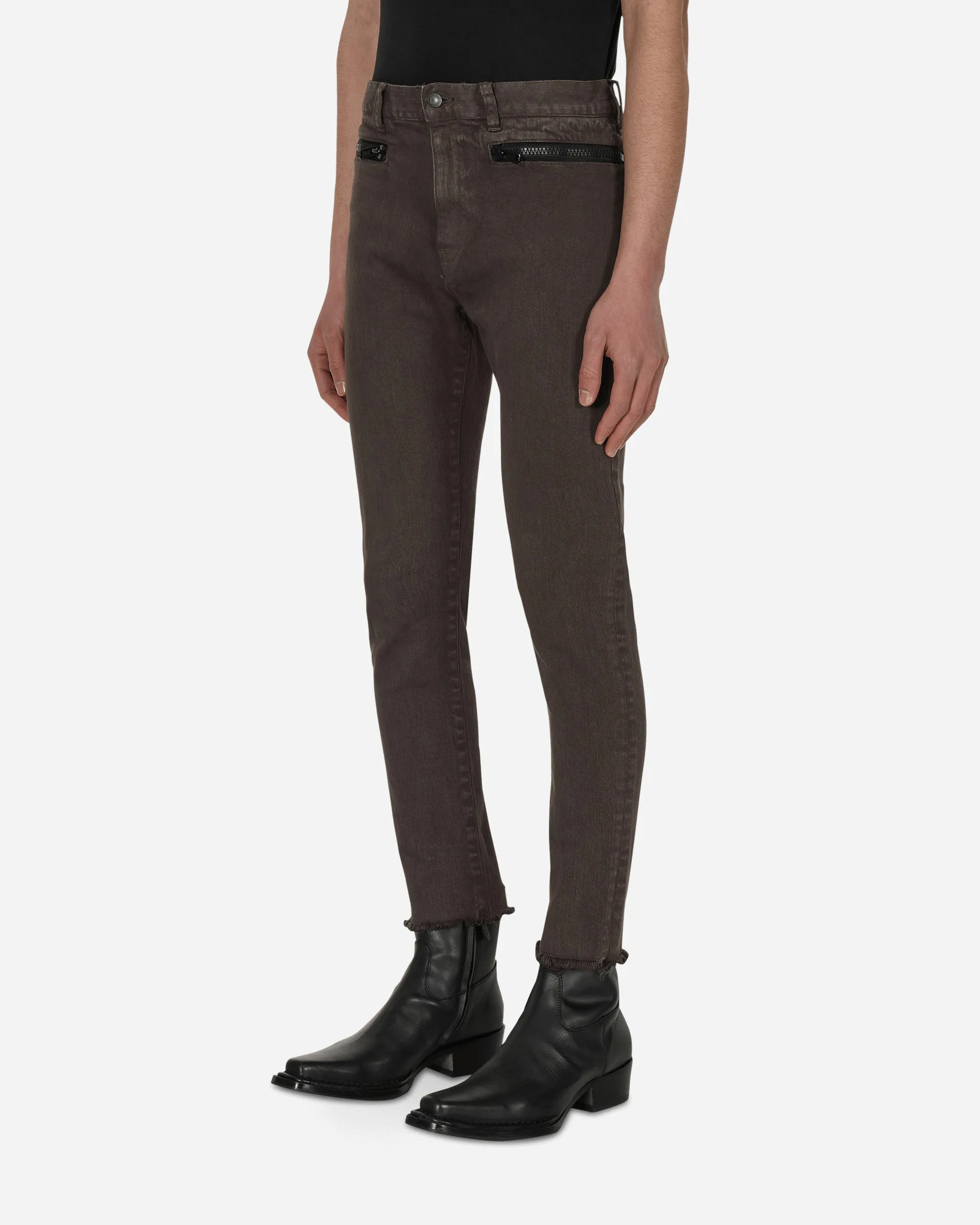 Zip Denim Pants Grey Butterfly Garden Comfort Index