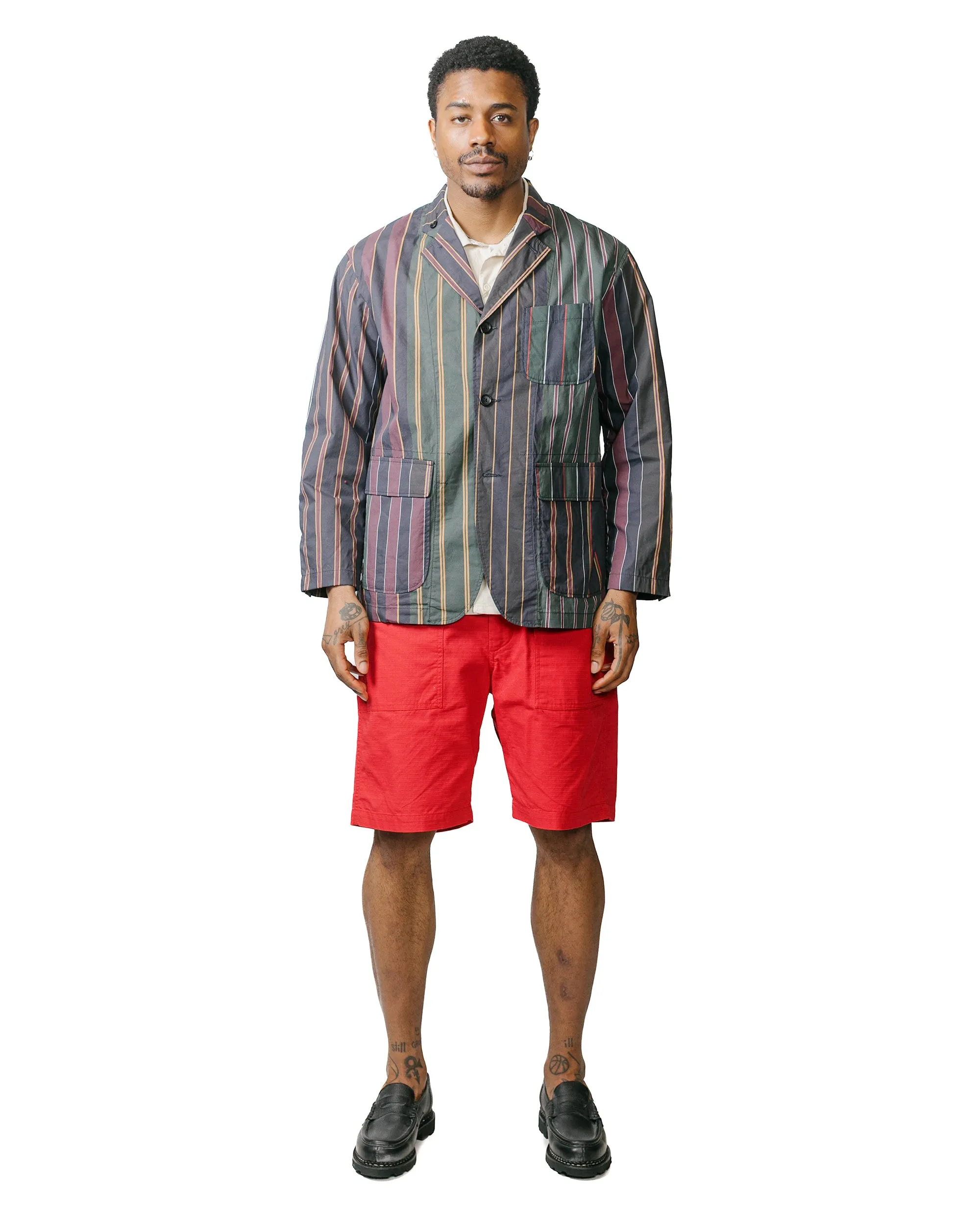Dirt Resistance Body Hug Engineered Garments Fatigue Short Red Cotton Ripstop
